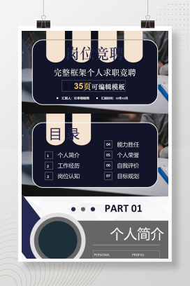 区域经理竞聘高管项目个人简历PPT模板